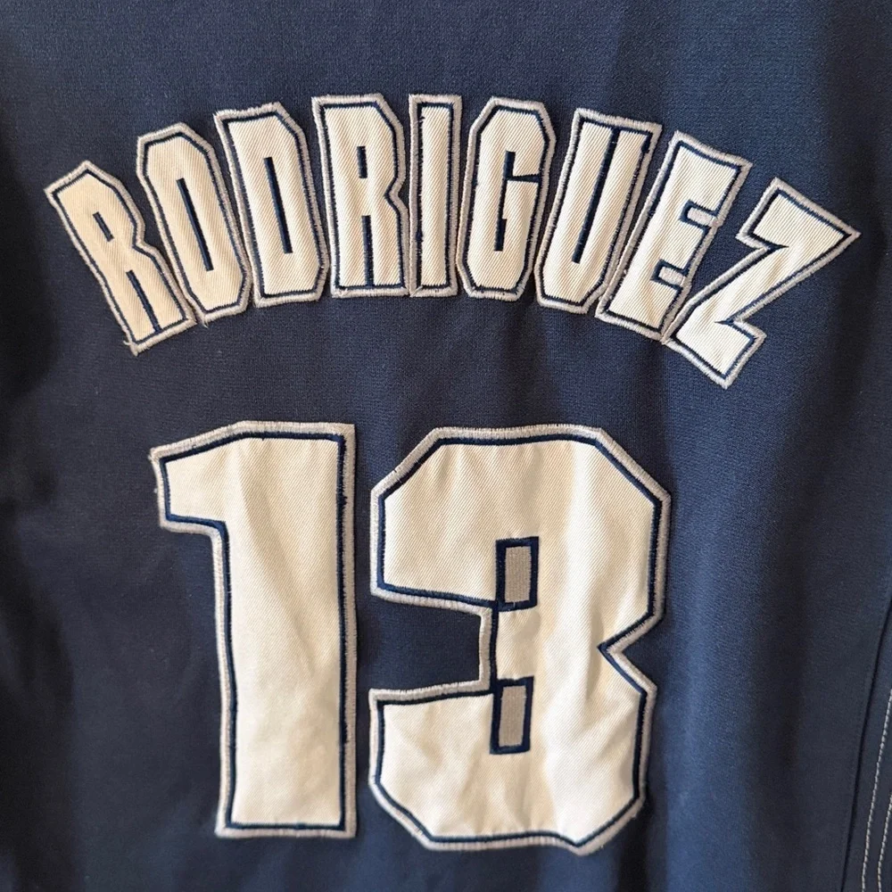 Majestic Boy’s New York Yankees Number 13 Rodriguez Baseball Jersey  Large